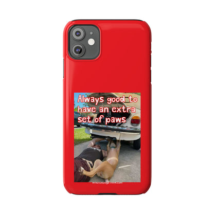 Extra Paws      Red Slim Phone Case