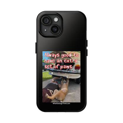 Extra Paw    Black Tough Phone Cases