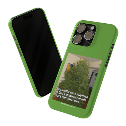 Stowaway Cat      Green Slim Phone Case