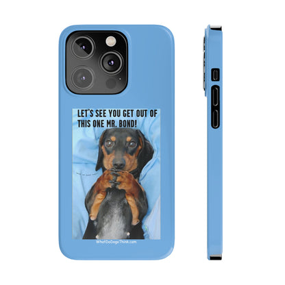 Mr. Bond    Blue Slim Phone Cases