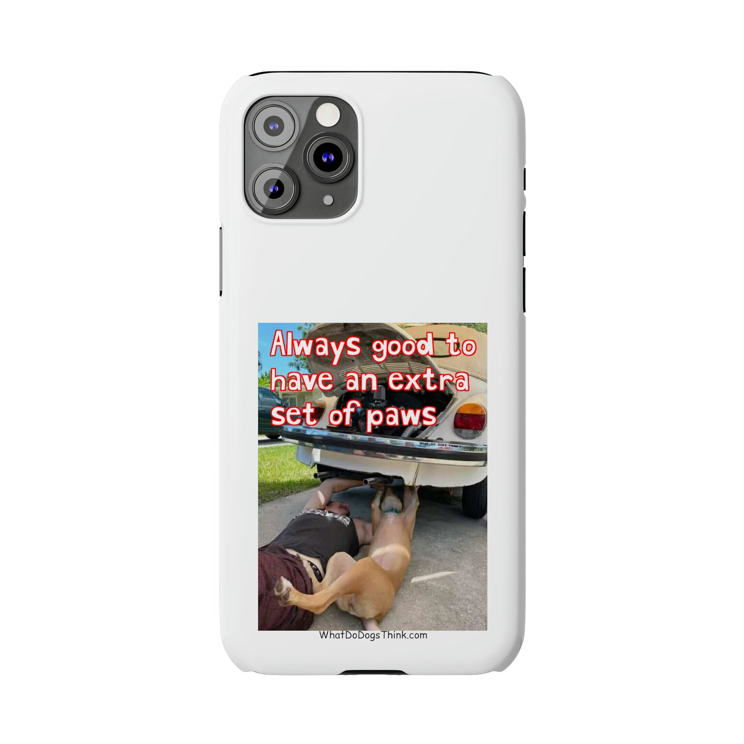 Extra Paws      White Slim Phone Case