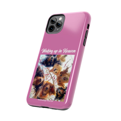 Waking Up in Heaven   Pink Tough Phone Cases