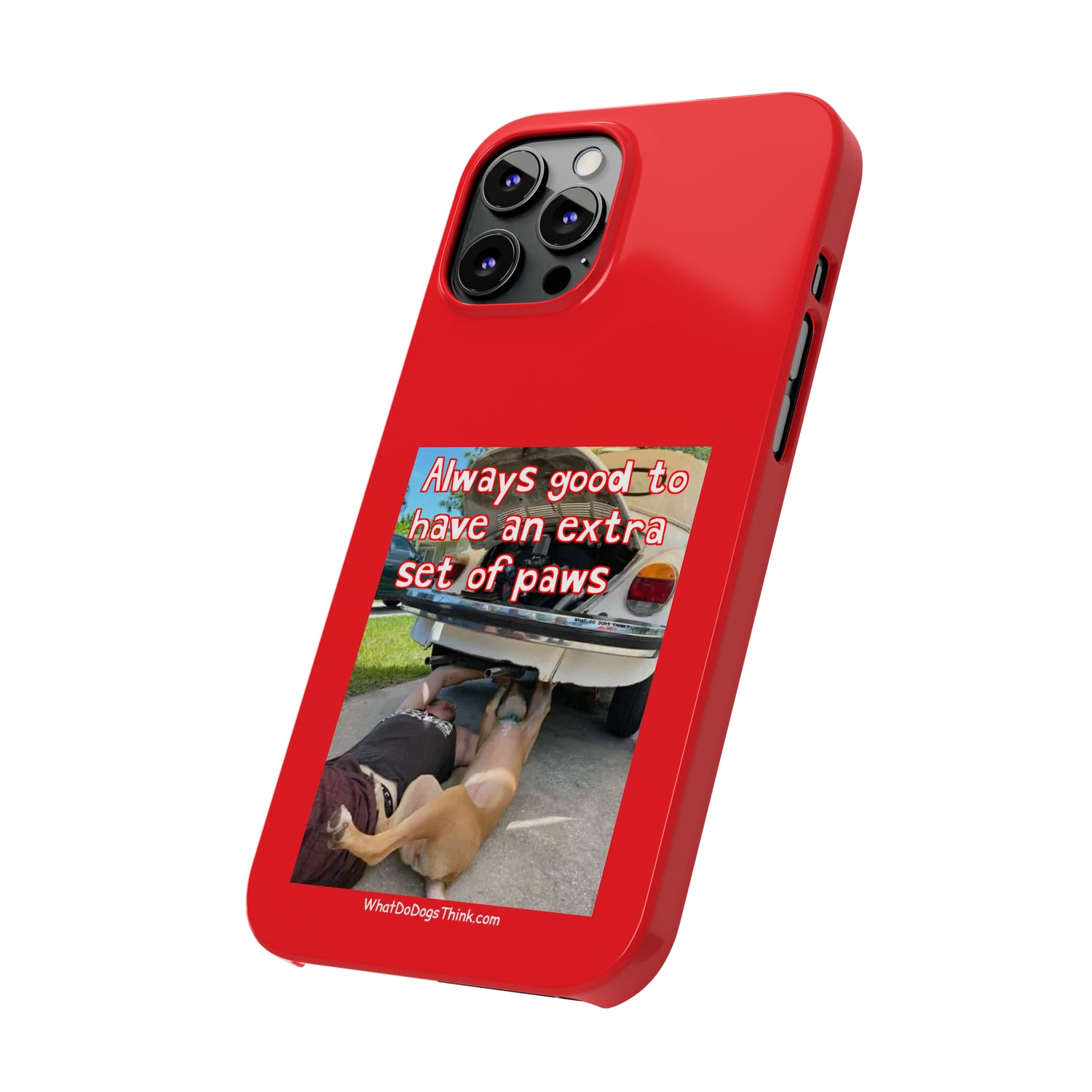 Extra Paws      Red Slim Phone Case