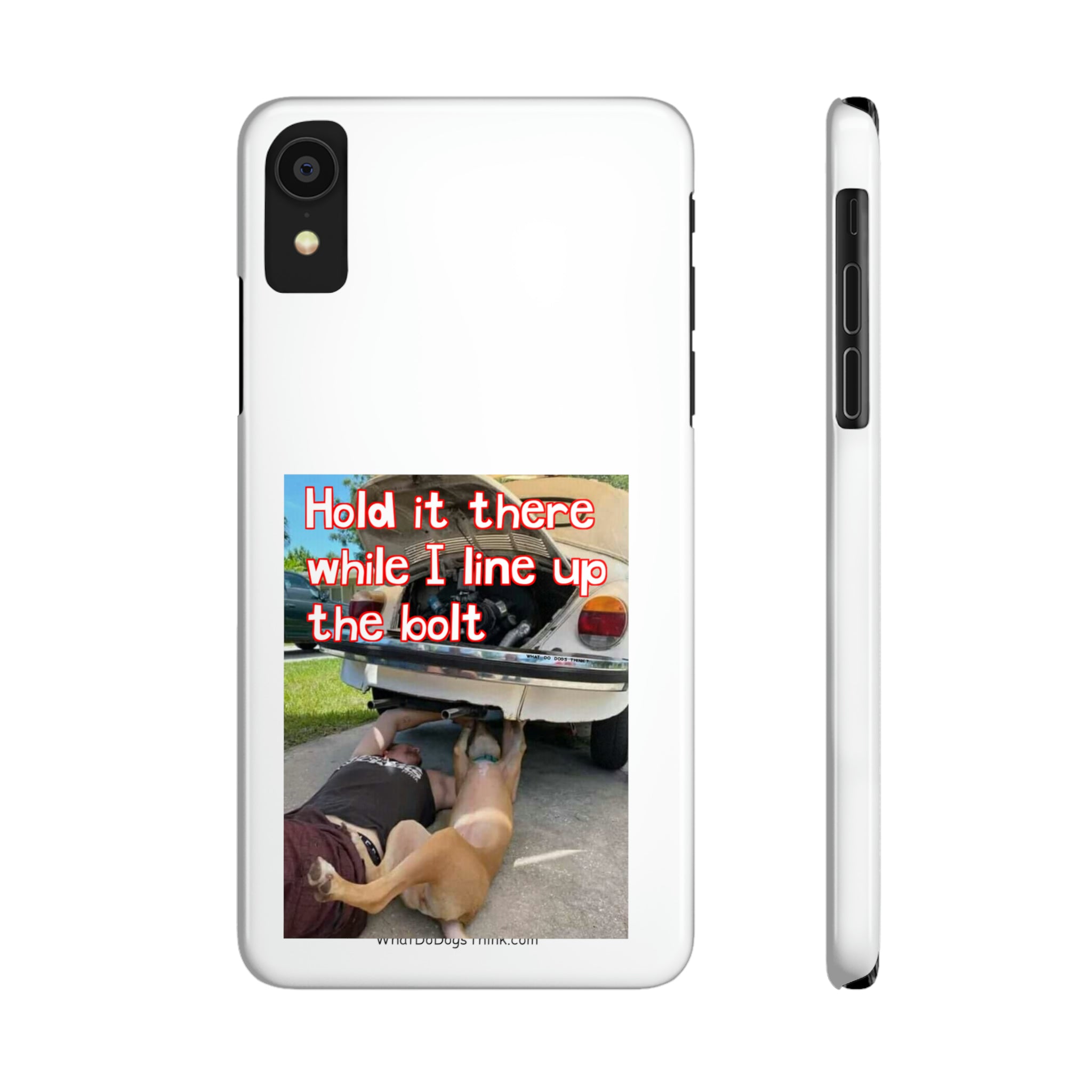 Hold It     White Slim Phone Cases