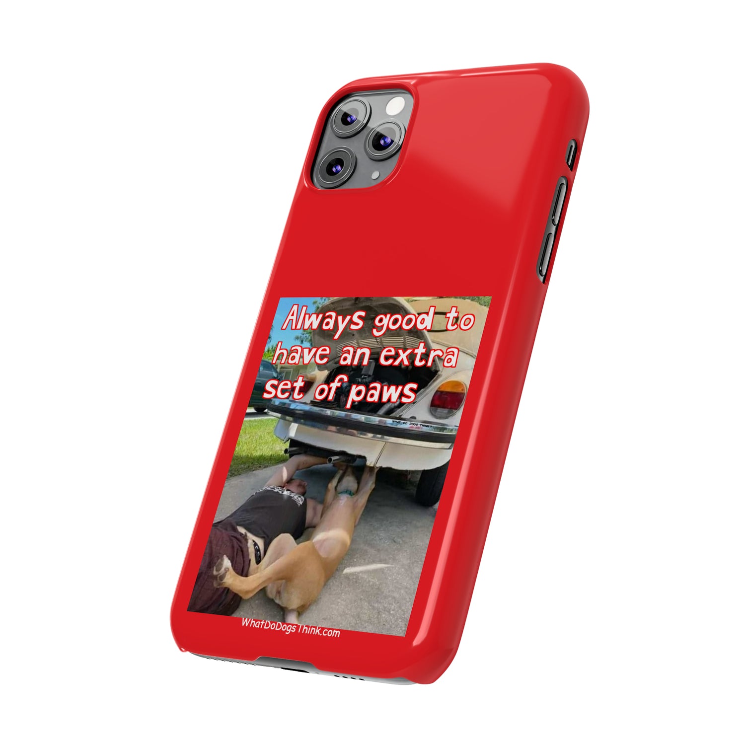 Extra Paws      Red Slim Phone Case