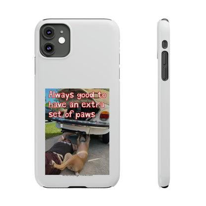 Extra Paws      White Slim Phone Case