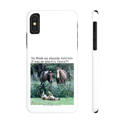 Electric Fence      White Slim Phone Case