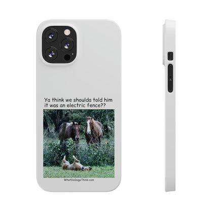 Electric Fence      White Slim Phone Case