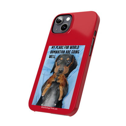 World Domination     Red Slim Phone Cases