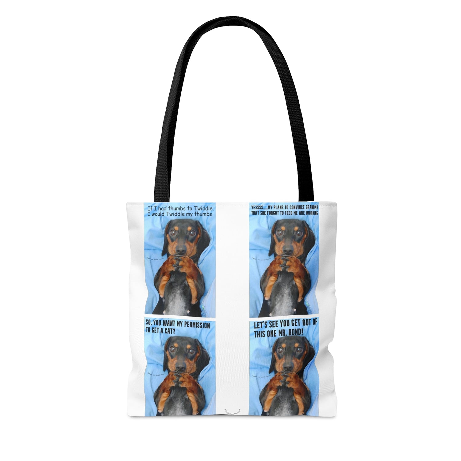 Devious Dachshund  White Premium Tote Bag