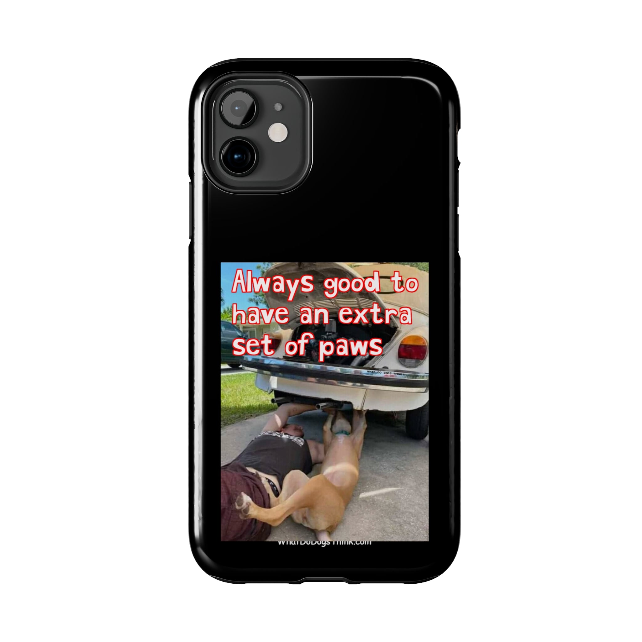 Extra Paw    Black Tough Phone Cases