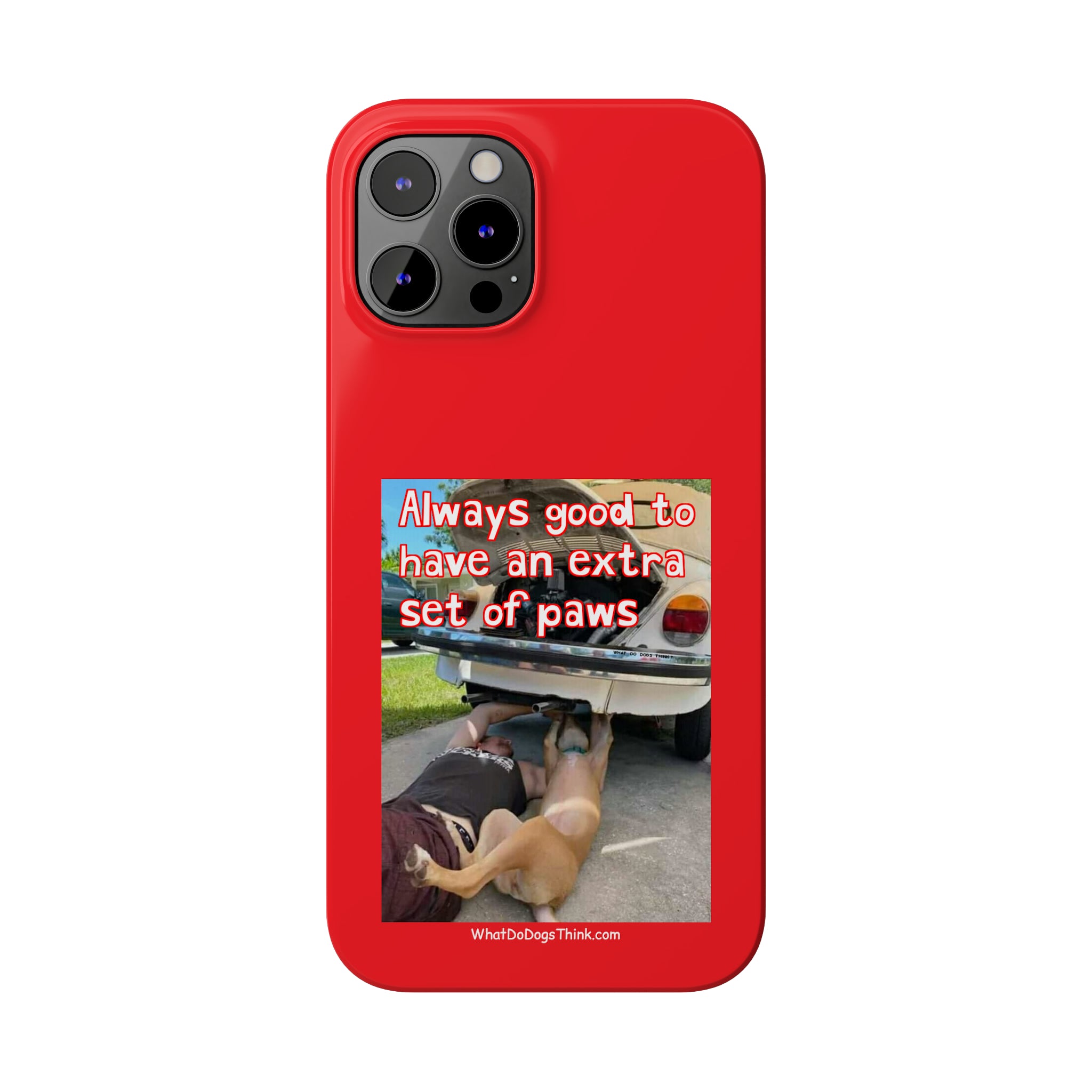 Extra Paws      Red Slim Phone Case