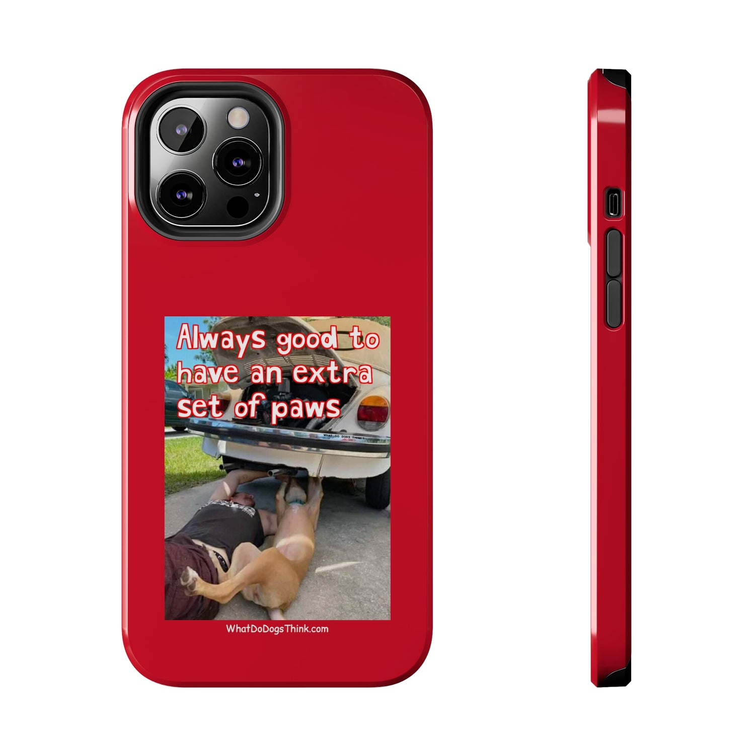 Extra Paw    Red Tough Phone Cases