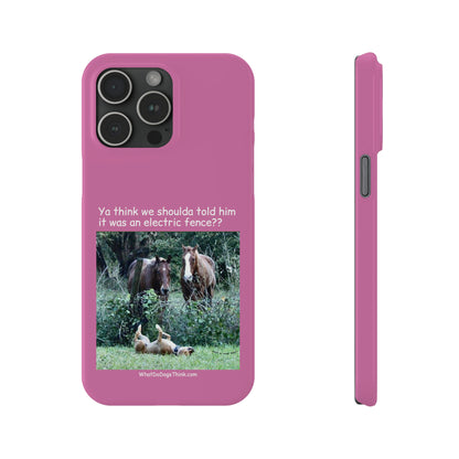 Electric Fence      Pink Slim Phone Case