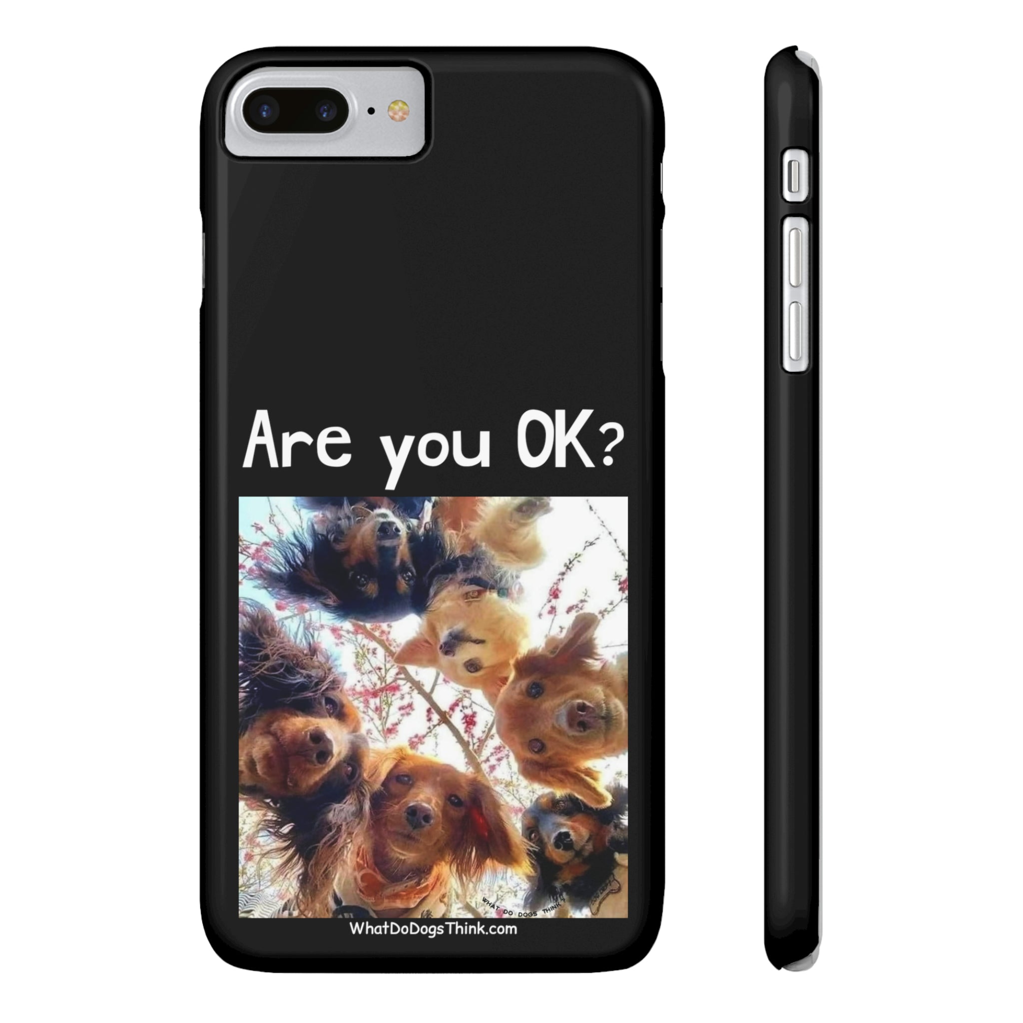 Are you OK?     Black Slim Phone Cases