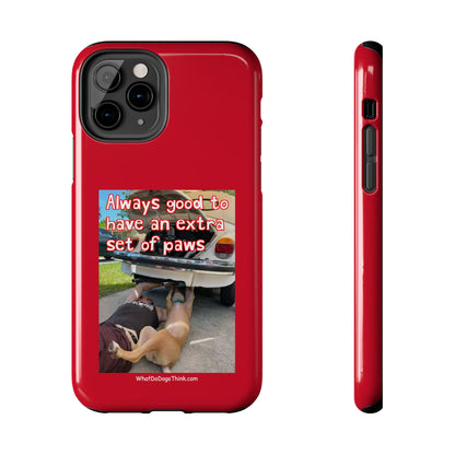 Extra Paw    Red Tough Phone Cases