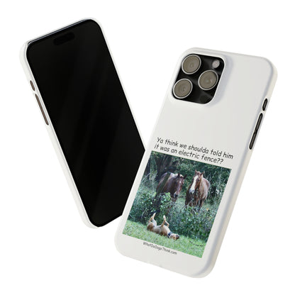 Electric Fence      White Slim Phone Case