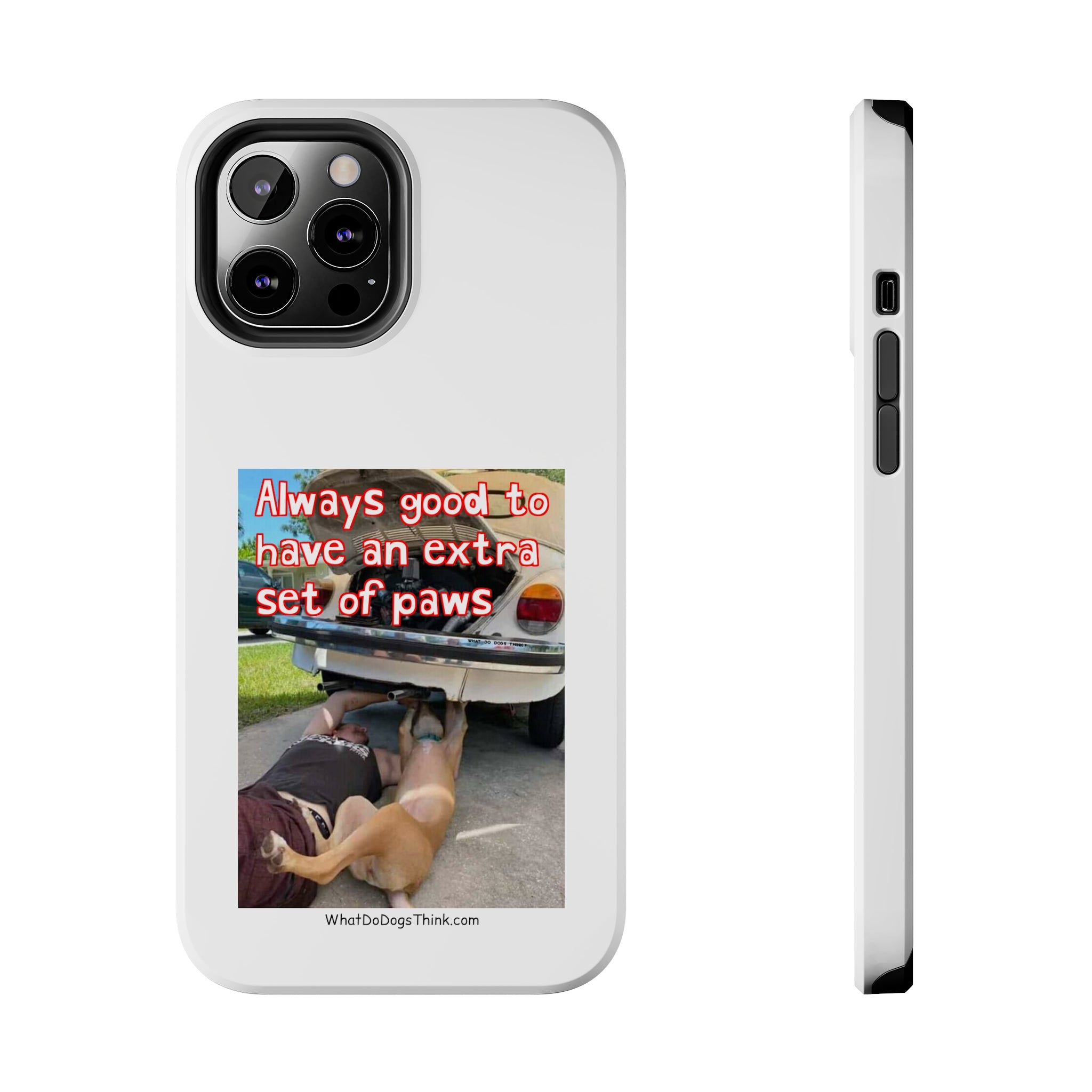 Extra Paw    White Tough Phone Cases