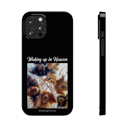 Waking Up In Heaven     Black Slim Phone Cases