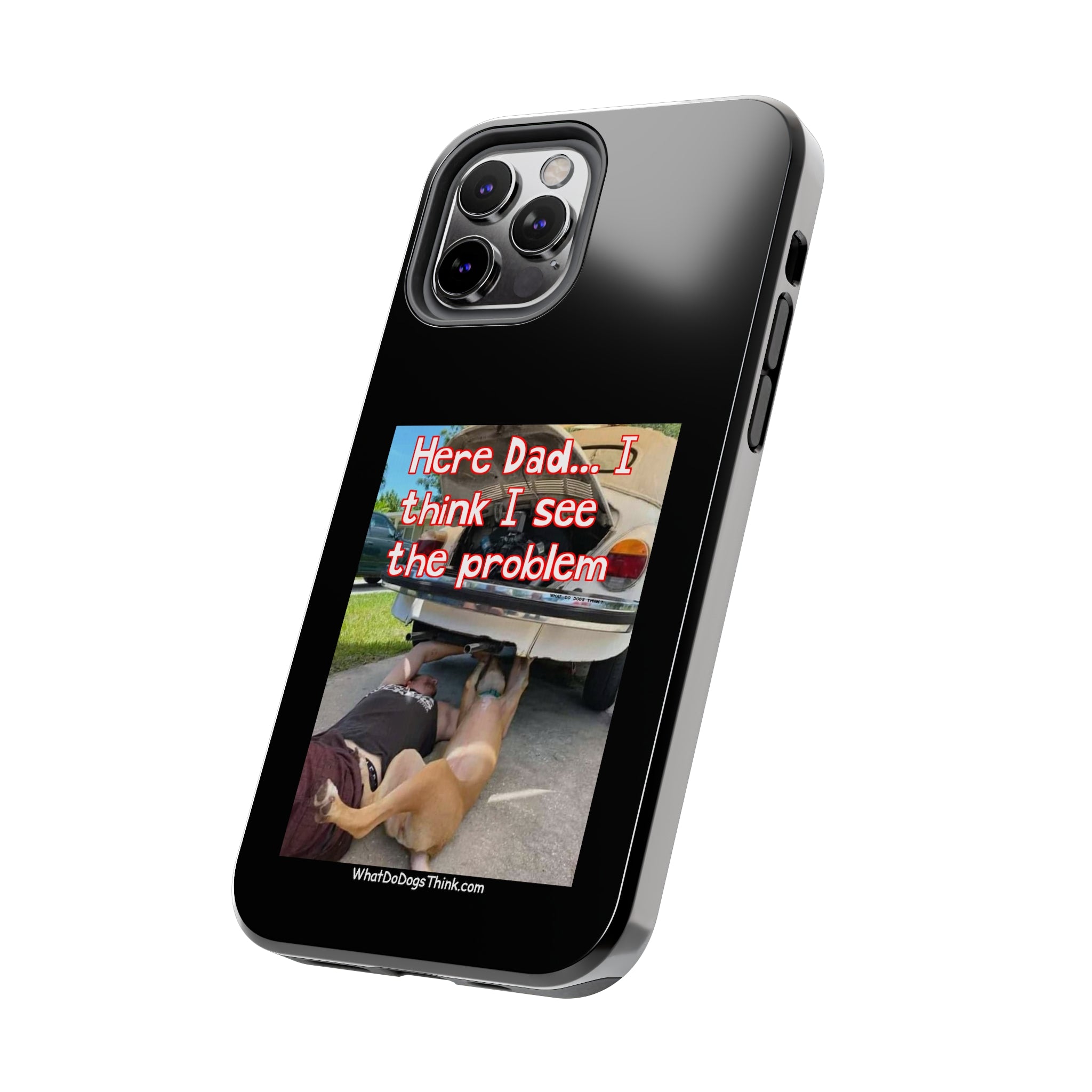 Here Dad    Black Tough Phone Cases