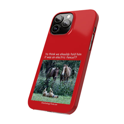 Electric Fence      Red Slim Phone Case