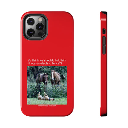 Electric Fence   Red Tough Phone Cases