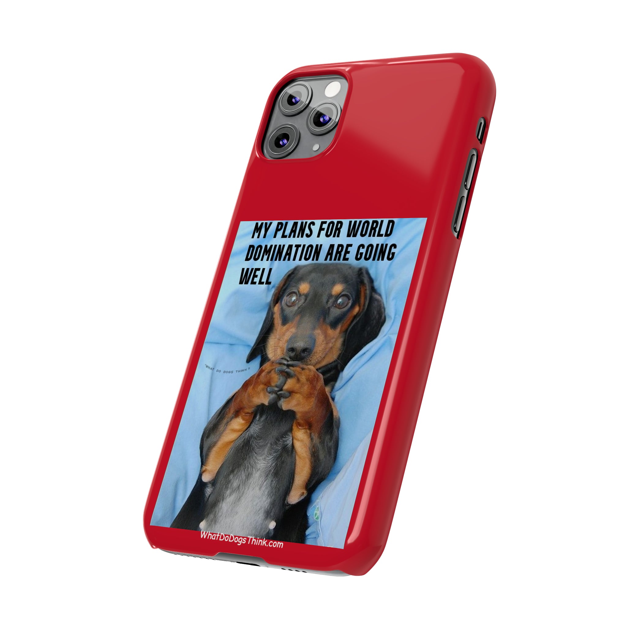 World Domination     Red Slim Phone Cases