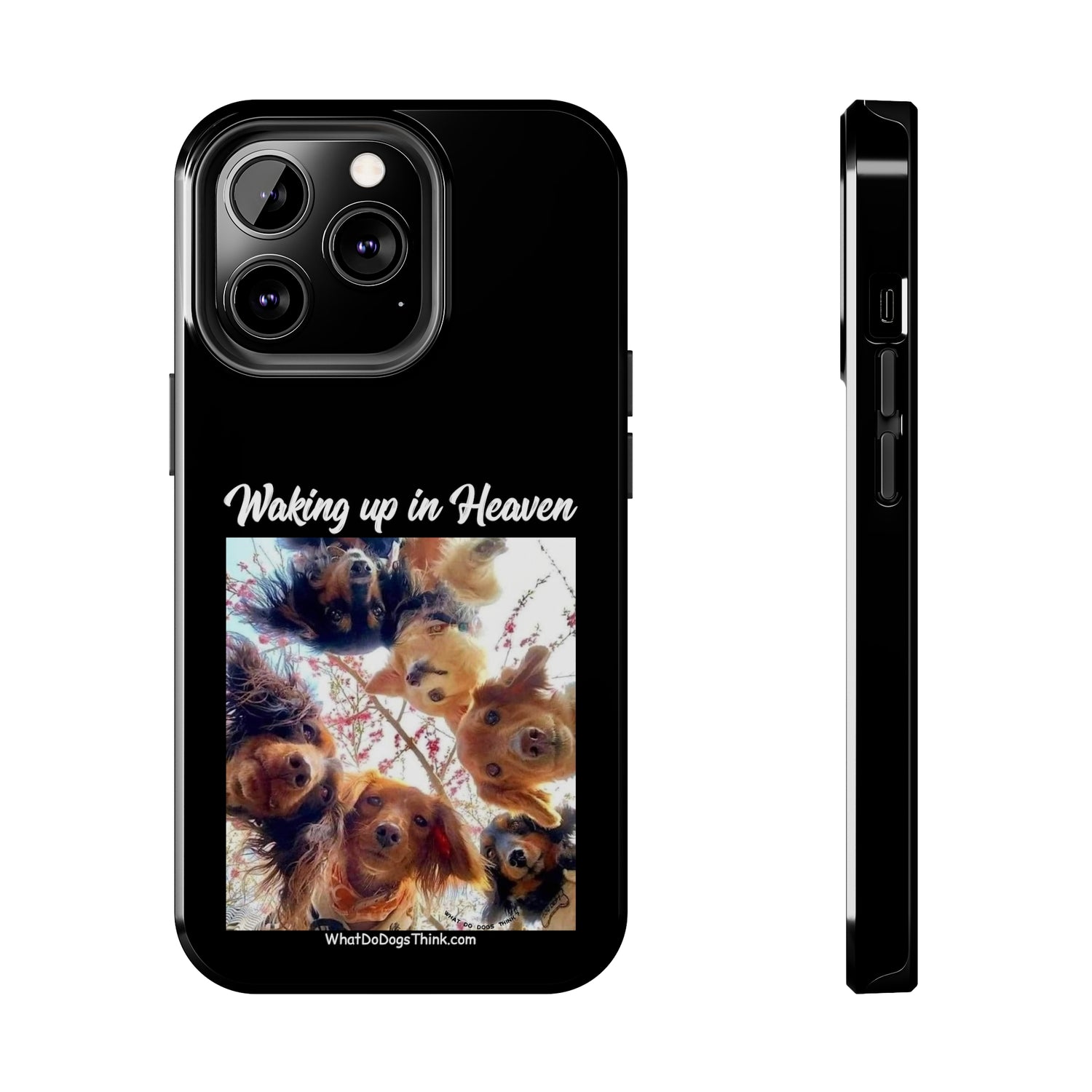 Waking Up in Heaven   Black Tough Phone Cases