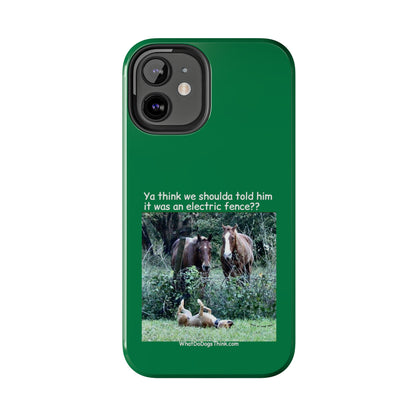 Electric Fence   Green Tough Phone Cases