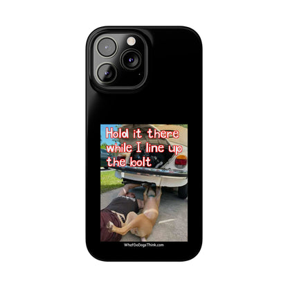 Hold It    Black Slim Phone Cases