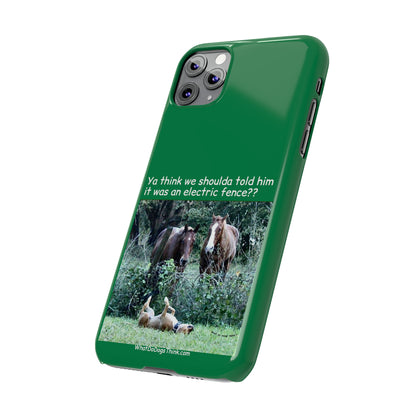 Electric Fence      Green Slim Phone Case