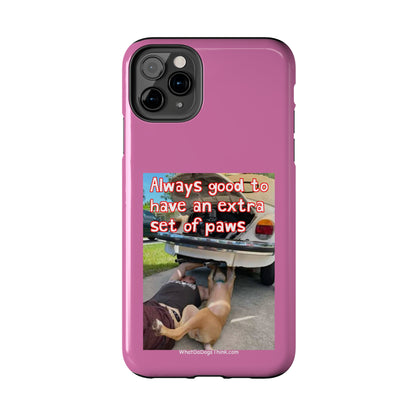 Extra Paw    Pink Tough Phone Cases