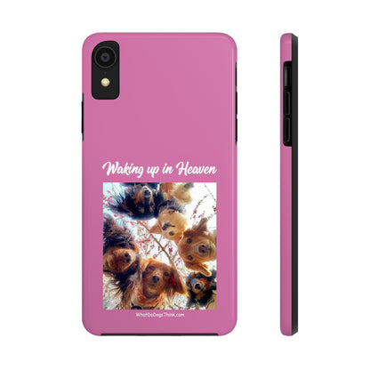 Waking Up in Heaven   Pink Tough Phone Cases