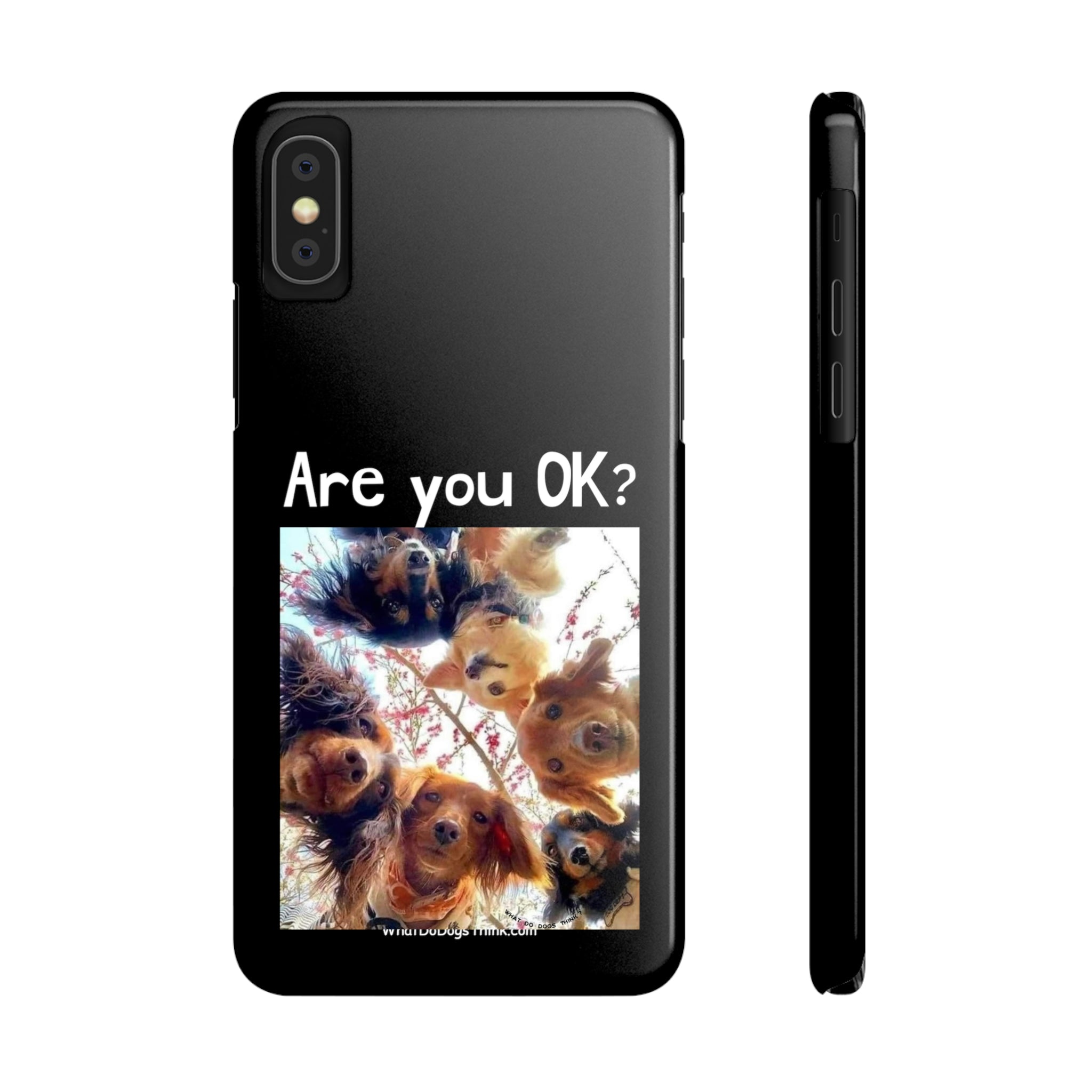 Are you OK?     Black Slim Phone Cases