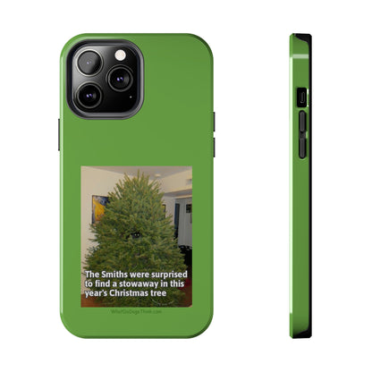 Stowaway Cat Green  Tough Phone Cases