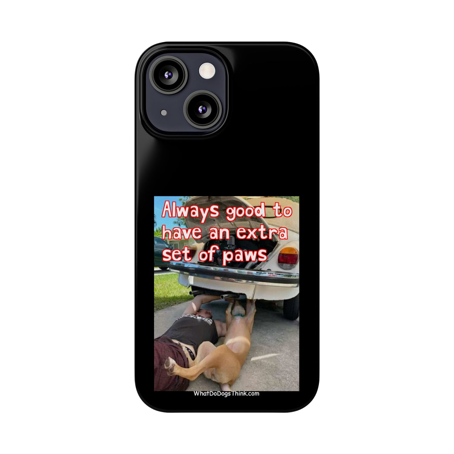 Extra Paws      Black Slim Phone Case