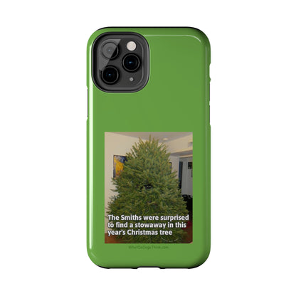 Stowaway Cat Green  Tough Phone Cases