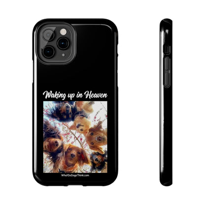 Waking Up in Heaven   Black Tough Phone Cases