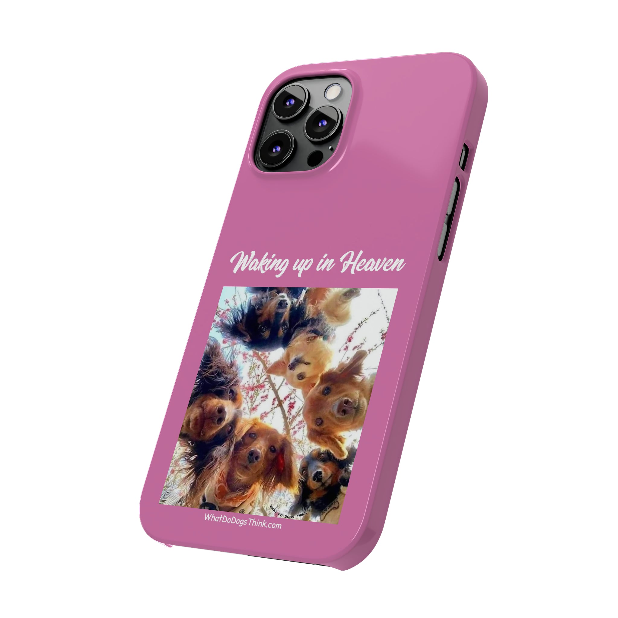 Waking Up In Heaven     Pink Slim Phone Cases