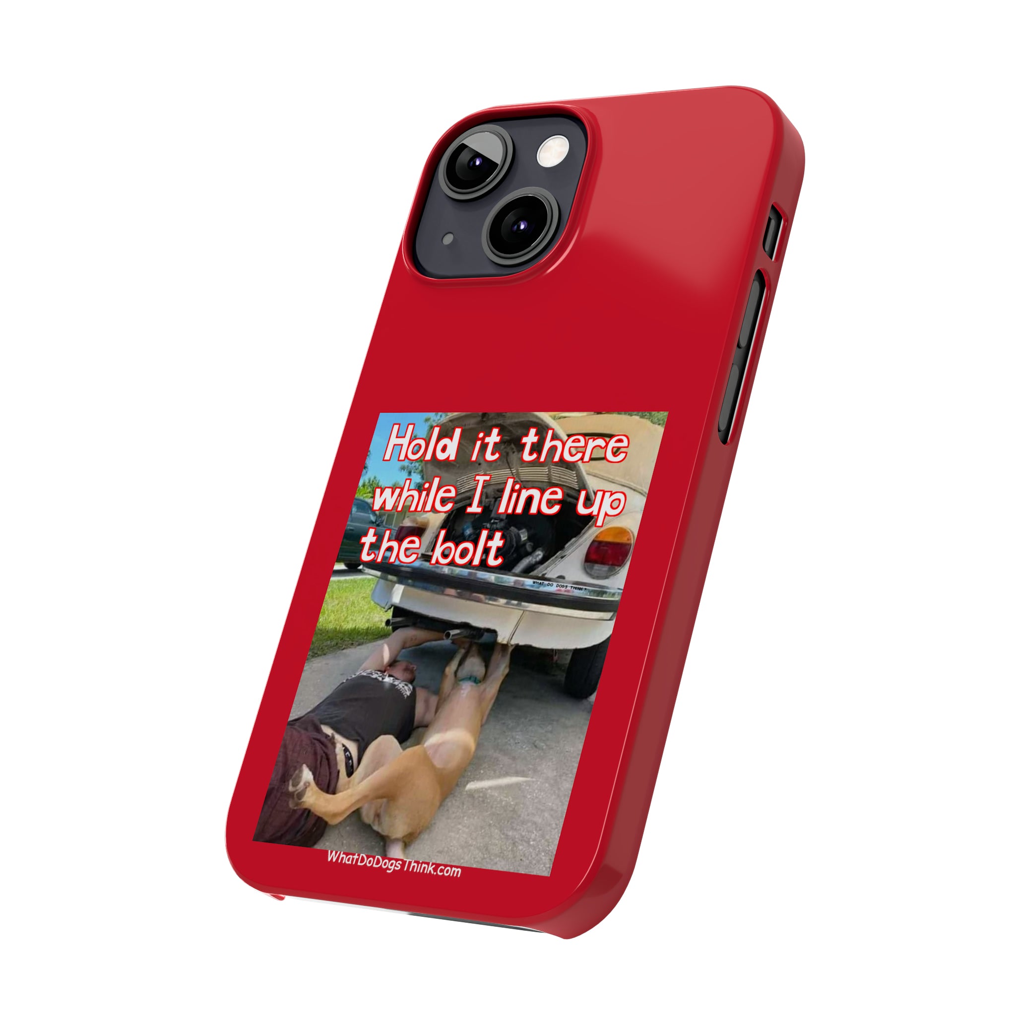 Hold It    Red Slim Phone Cases