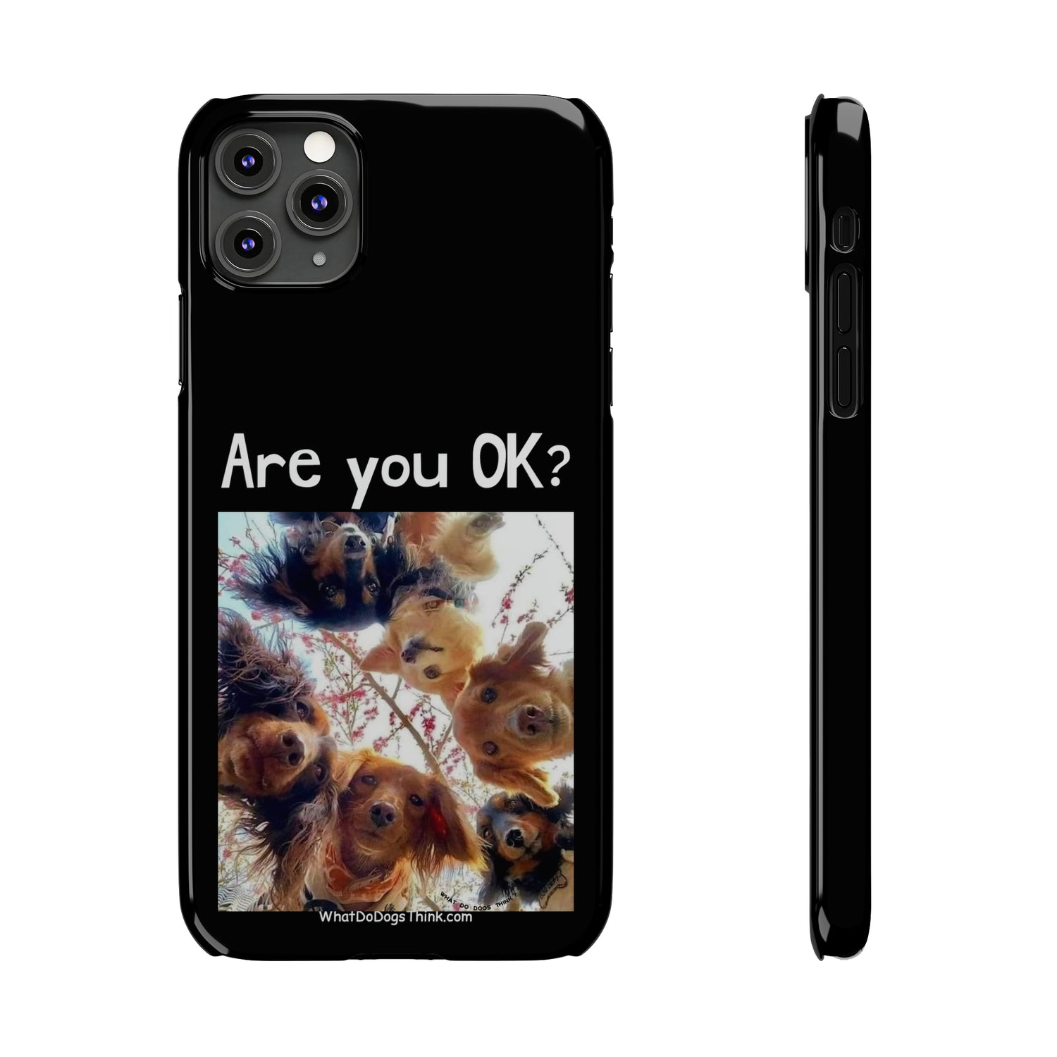 Are you OK?     Black Slim Phone Cases