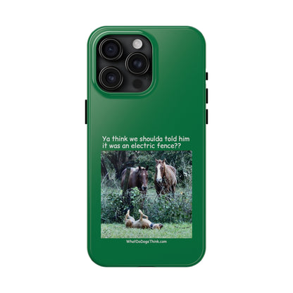 Electric Fence   Green Tough Phone Cases