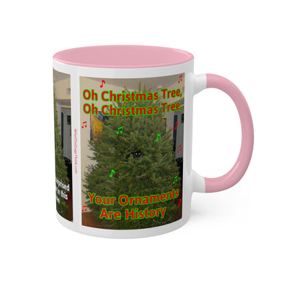 Christmas Tree Cat Mug  11oz