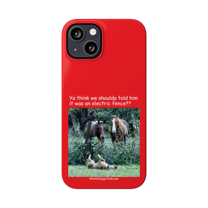 Electric Fence      Red Slim Phone Case