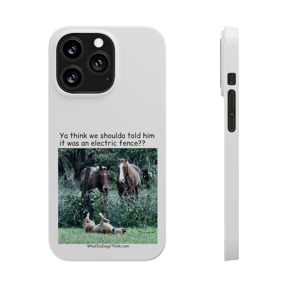 Electric Fence White Slim Phone Case