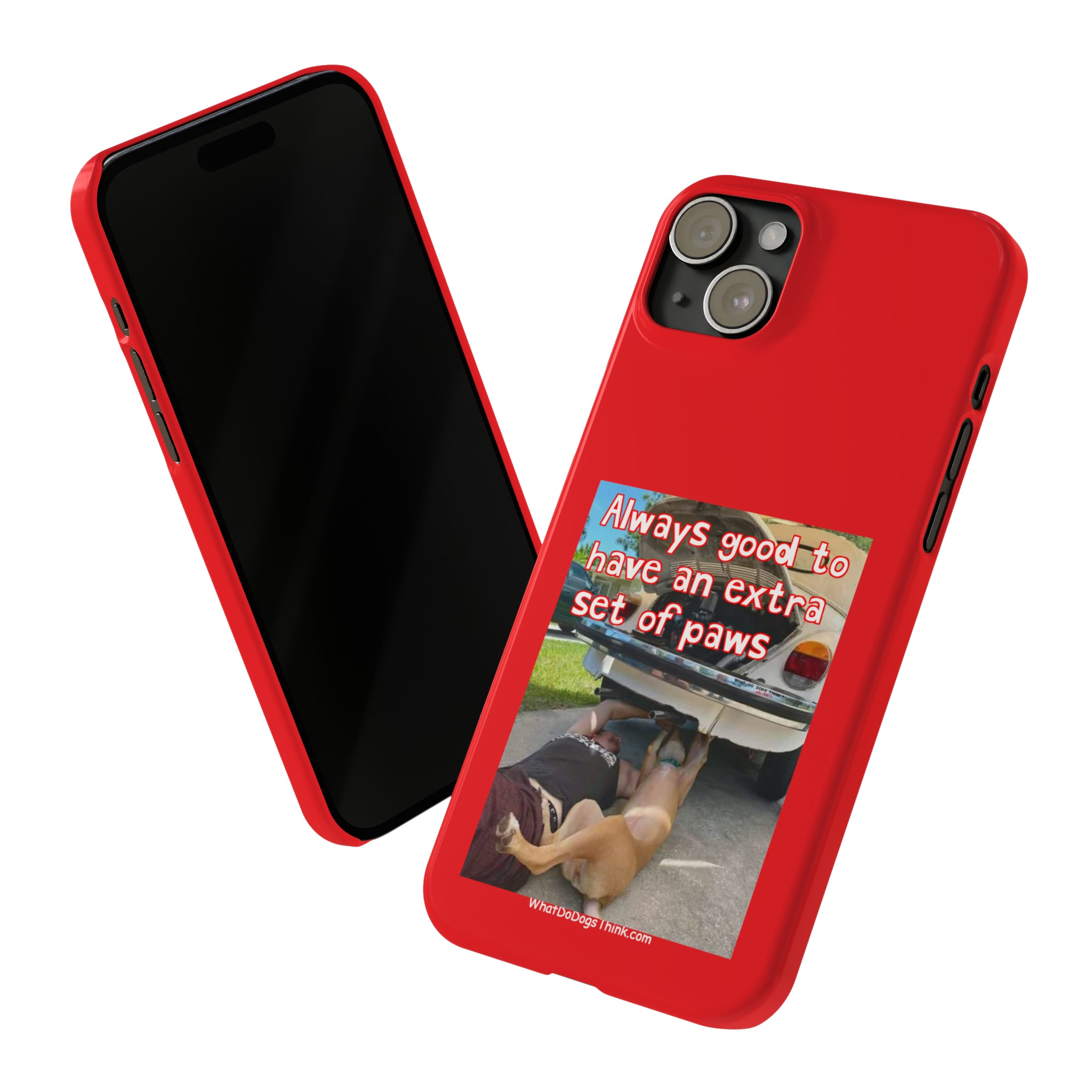 Extra Paws      Red Slim Phone Case