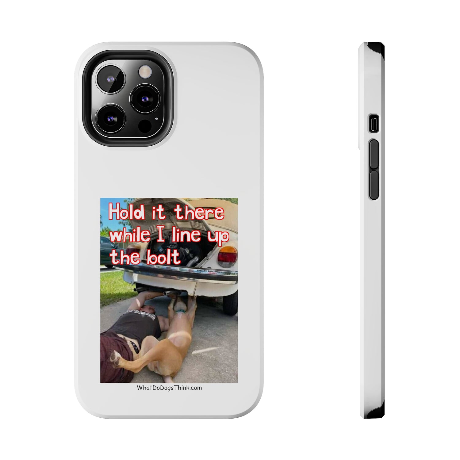 Hold it    White Tough Phone Cases