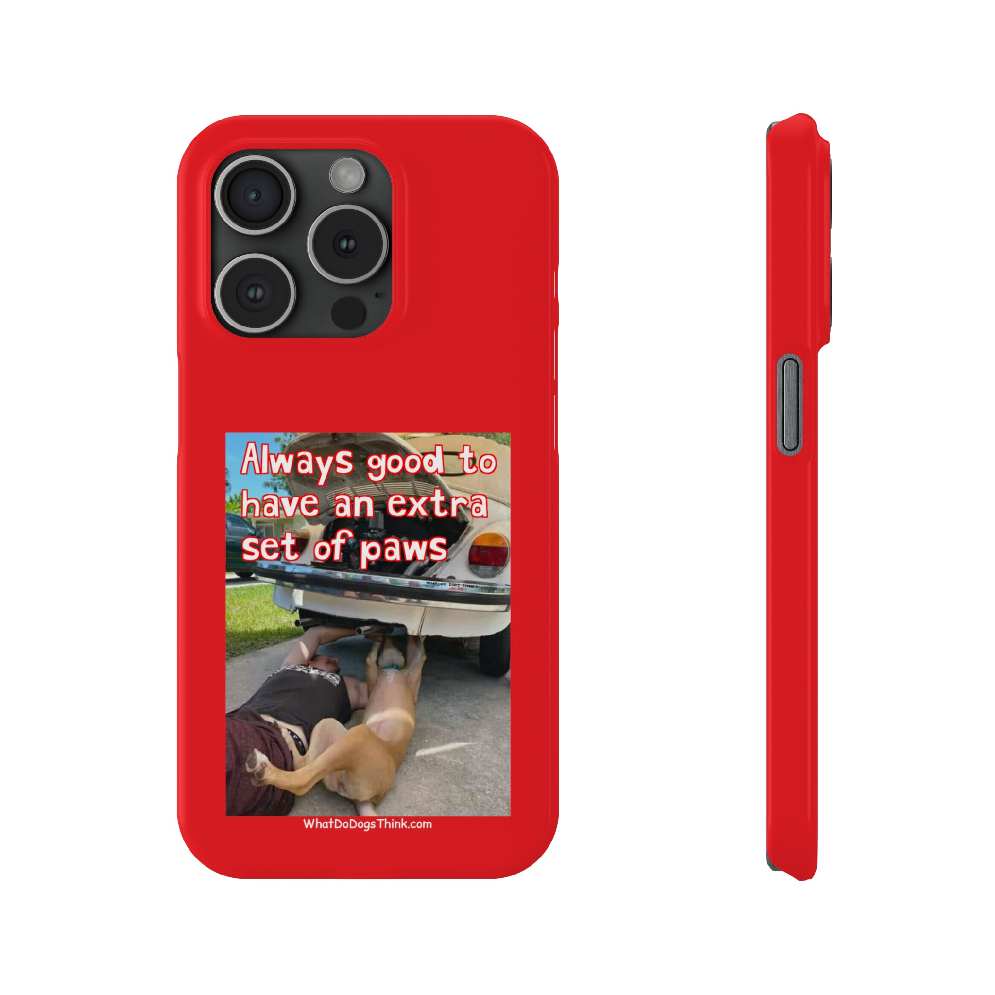 Extra Paws      Red Slim Phone Case