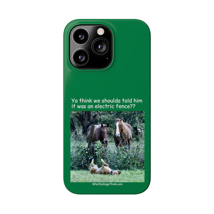 Electric Fence      Green Slim Phone Case