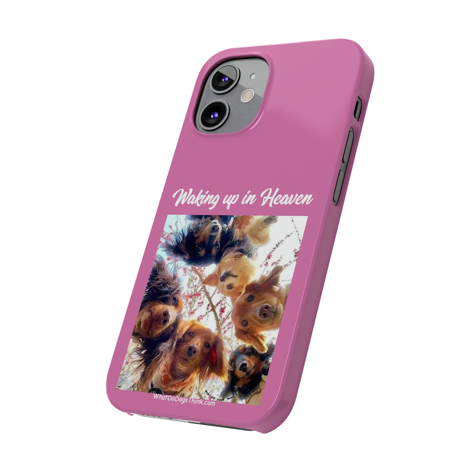 Waking Up In Heaven     Pink Slim Phone Cases